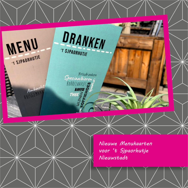 instaposts drukwerk Sjpaorhutje